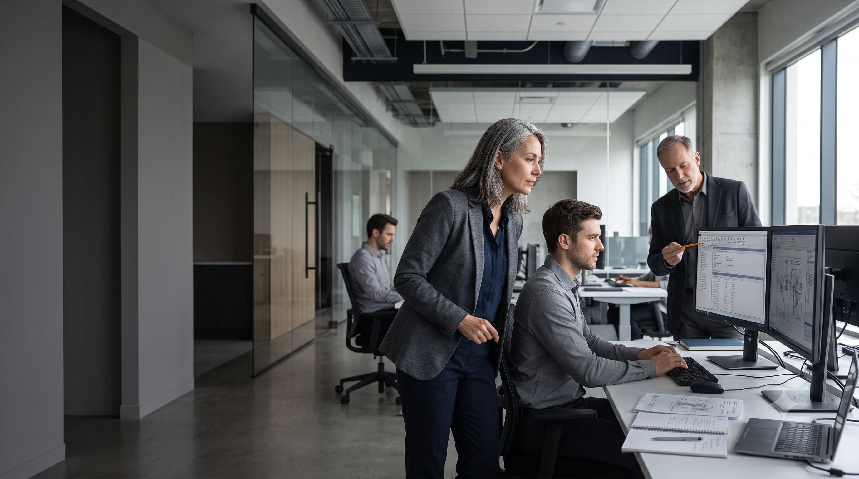 Specialized talent and engineering professionals working on complex solutions